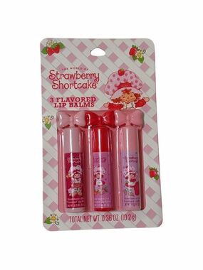 🛍️3/$20🛍️ Strawberry Shortcake 3 Flavored Lip Balm Trio